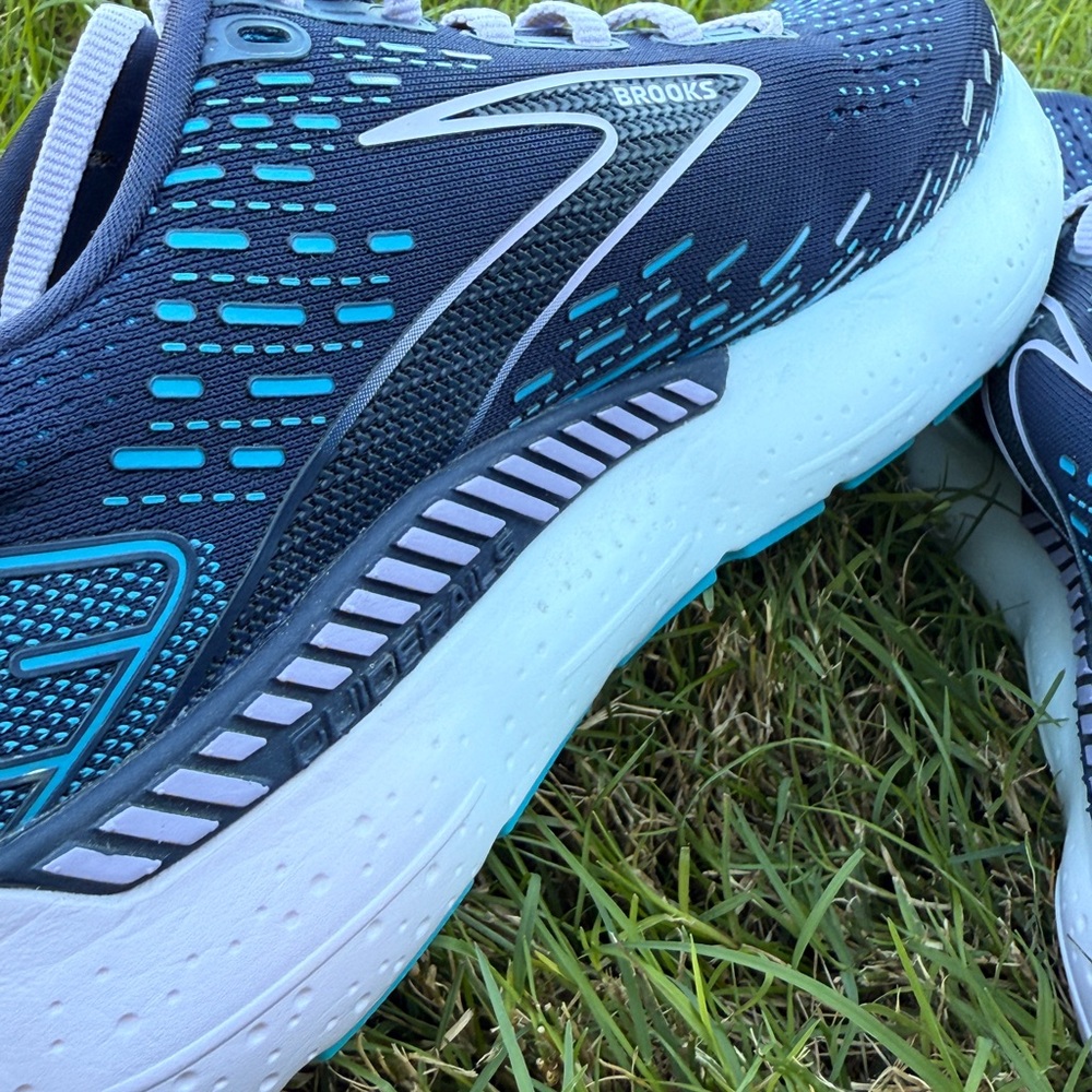 Brooks Glycerin GTS Navy and Teal Women's Running Shoes - Picture 7 of 12